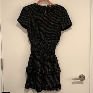 Maje Black and Sliver layered Dress